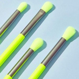 Neon Green Cosmetic Brush Set
